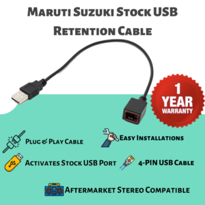 maruti Suzuki company fitted OEM USB activator for aftermarket stereo