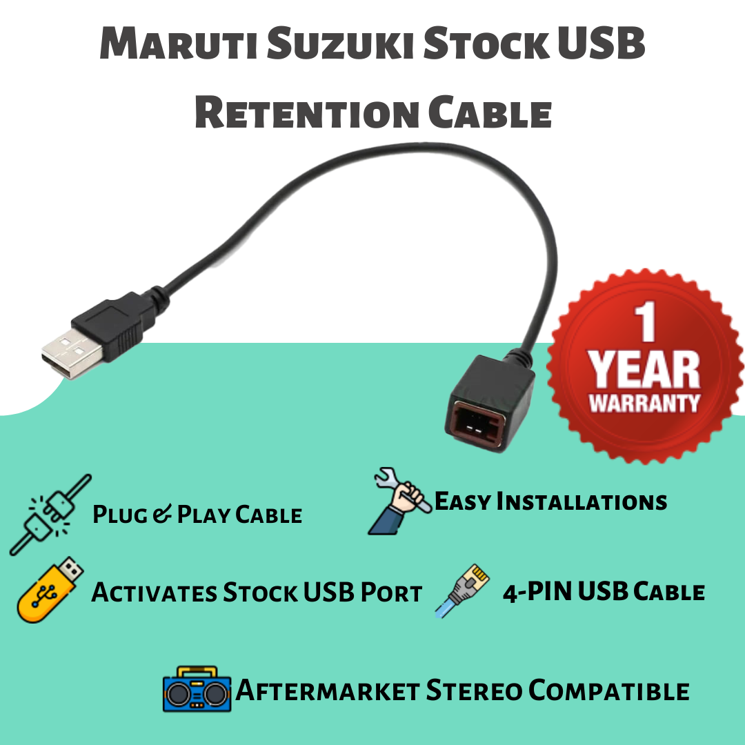 Maruti Suzuki Swift USB Activator Cable For Aftermarket (2018-2022+)