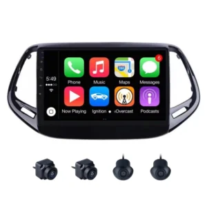 JEEP Compass 9 Inch Android Stereo 4GB RAM 64GB With 360 3D Camera | DSP | Wireless Apple CarPlay