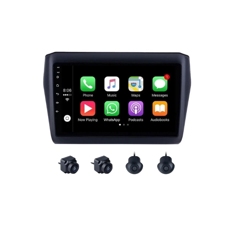 Maruti Suzuki Swift (2018-2022+) 9 Inch Android Stereo 4GB RAM 64GB With 360 3D Camera | DSP | Wireless Apple CarPlay