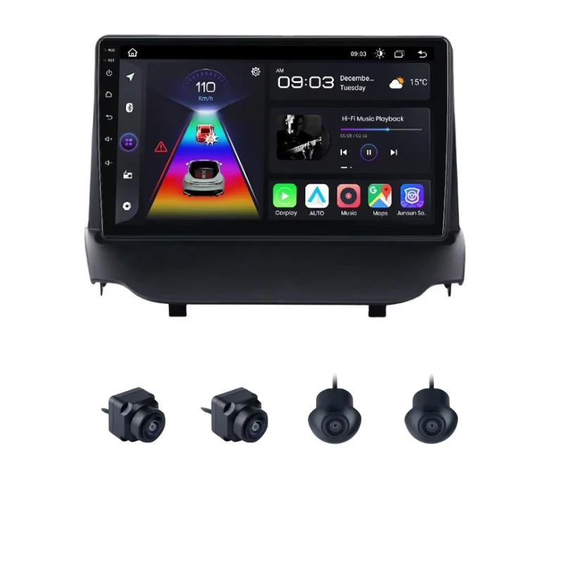 Ford Ecosport Trend (2013-2017) 9 Inch Android Stereo 2GB RAM 32GB With 360 3D Camera | DSP | Wireless Apple CarPlay | Android Auto
